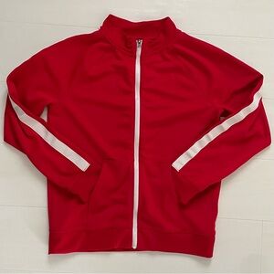 CAT&JACK Athletic Red Jacket Casual Track Y2K Athleisure Boys Girls, L (12/14)